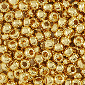 Rocailles 24K Preciosa 6/0-68304 Gold