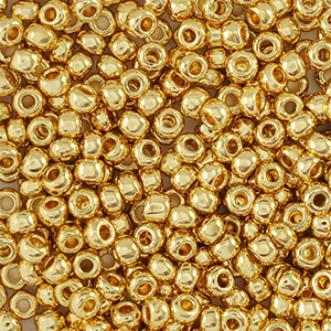 Rocailles 24K Preciosa 10/0-68304 Gold