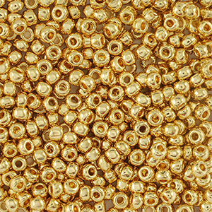 Rocailles 24K Preciosa 11/0-68304 Gold