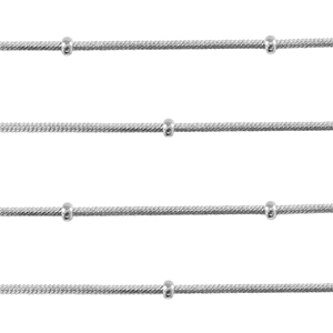 Benodigdheden van Stainless steel Roestvrij staal (RVS) jasseron snake chain met balletjes Silver