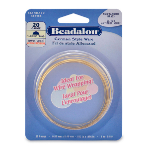Beadalon German style wire 20Gauge half rond Gold