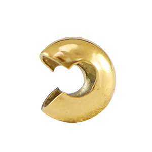 Benodigdheden van Stainless steel Roestvrij staal (RVS) knijpkraal verbergers 5mm Gold