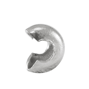 Benodigdheden van Stainless steel Roestvrij staal (RVS) knijpkraal verbergers 4mm Silver