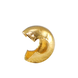 Benodigdheden van Stainless steel Roestvrij staal (RVS) knijpkraal verbergers 3mm Gold