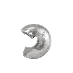 Benodigdheden van Stainless steel Roestvrij staal (RVS) knijpkraal verbergers 3mm Silver