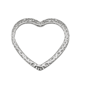 Bedels van Stainless steel Roestvrij staal (RVS) heart Silver