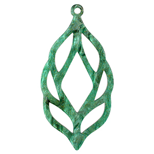 Hangers van resin Multicolor green