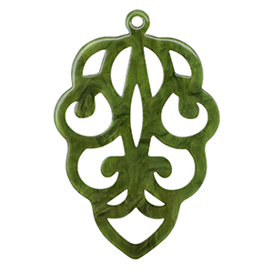 Hangers van resin Moss green