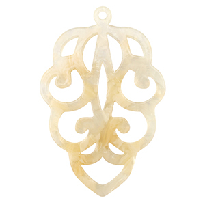 Hangers van resin Sand beige transparent