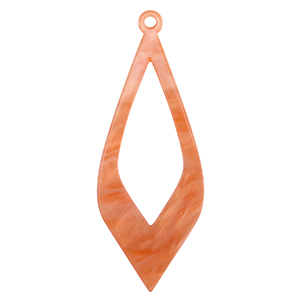 Hangers van resin Coral red