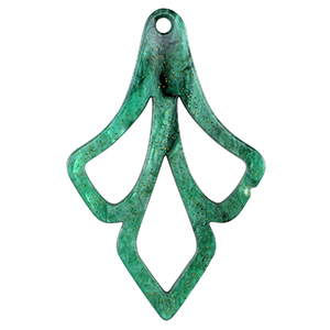 Hangers van resin Multicolor green