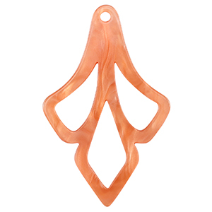 Hangers van resin Coral red