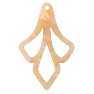Hangers van resin Peach blush opal