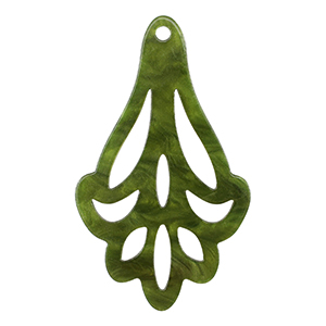 Hangers van resin Moss green