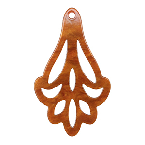 Hangers van resin Topaz brown