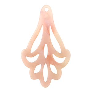 Hangers van resin Peach pink opal