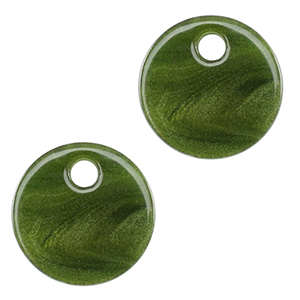 Hangers van resin 12mm Moss green