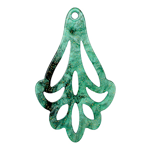 Hangers van resin Multicolor green