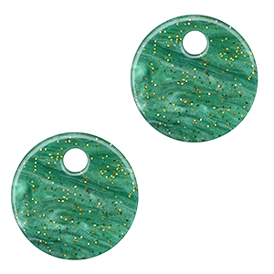 Hangers van resin 12mm Multicolor green