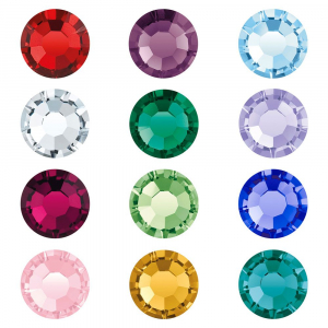 Birthstone mix Preciosa SS16 flat back (4mm) Multicolor