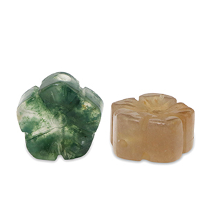 Kralen natuursteen agaat flower Multicolour brown-green