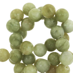 Natuursteen kralen serpentijn 8mm mat Olive green
