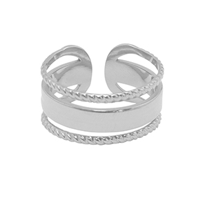 Ringen van Stainless steel Roestvrij staal (RVS) Zilver
