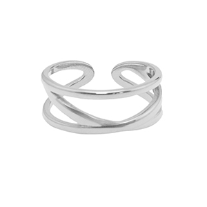 Ringen van Stainless steel Roestvrij staal (RVS) Zilver