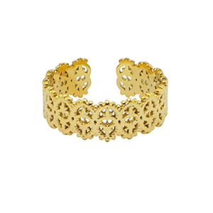 Ringen van Stainless steel Roestvrij staal (RVS) Goud