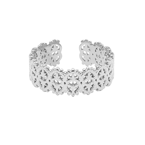 Ringen van Stainless steel Roestvrij staal (RVS) Zilver