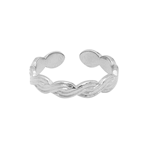 Ringen van Stainless steel Roestvrij staal (RVS) twist Zilver