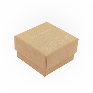 (Cadeau) doosje voor sieraden "handmade with love"&nbsp;bloemen Brown