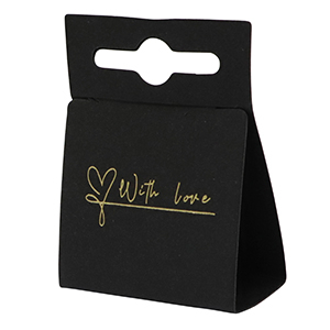 Kaartjes voor sieraden "with love" Black