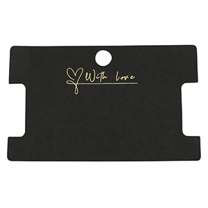 Kaartjes voor sieraden "with love" Black