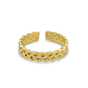 Ringen van Stainless steel Roestvrij staal (RVS) Gold