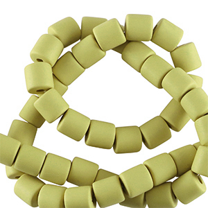 Polymeer kraal 6mm Light olive green