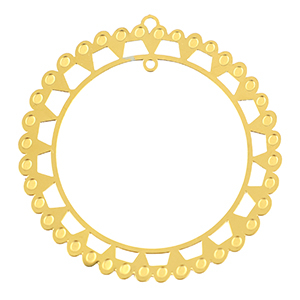 Bedels van Stainless steel Roestvrij staal (RVS) bohemian 48mm Gold