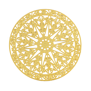 Bedels van Stainless steel Roestvrij staal (RVS) bohemian 40mm Gold