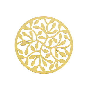 Bedels van Stainless steel Roestvrij staal (RVS) bohemian 33mm Gold