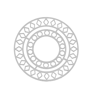 Bedels van Stainless steel Roestvrij staal (RVS) bohemian 30mm Silver