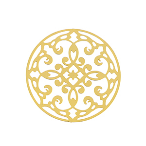 Bedels van Stainless steel Roestvrij staal (RVS) bohemian 28mm Gold