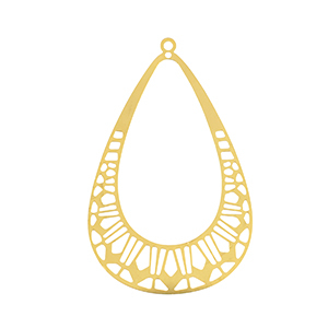 Bedels van Stainless steel Roestvrij staal (RVS) bohemian drop Gold