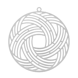 Bedels van Stainless steel Roestvrij staal (RVS) bohemian 45mm Silver