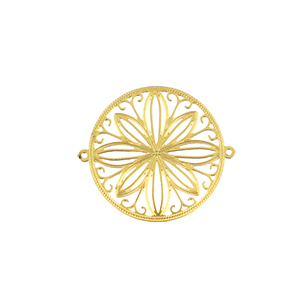 Bedels van Stainless steel Roestvrij staal (RVS) bohemian tussenstuk 20mm Gold