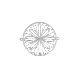 Bedels van Stainless steel Roestvrij staal (RVS) bohemian tussenstuk 20mm Silver