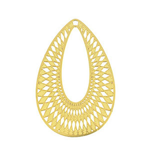 Bedels van Stainless steel Roestvrij staal (RVS) bohemian drop Gold