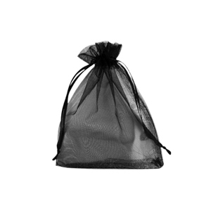 Organza sieradenzakje 7x9cm Black