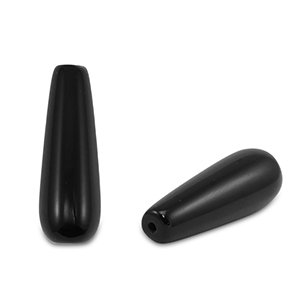 Kralen natuursteen agaat drop Black