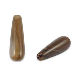 Kralen natuursteen agaat drop Brown