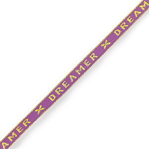 Tekstlint "dreamer" Paisley purple-gold